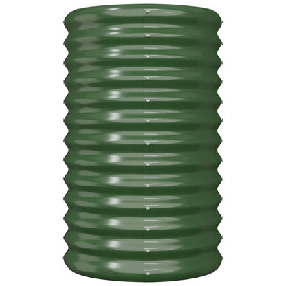 Vaso da Giardino Acciaio Zincato 40x40x68 cm Verde | homemem39