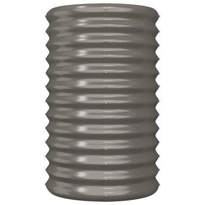 Vaso da Giardino Acciaio Zincato 40x40x68cm Grigio