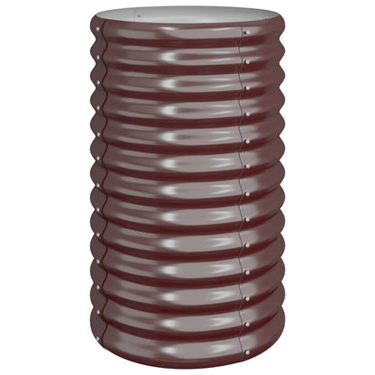 Vaso Giardino Acciaio Zincato 40x40x68 cm Marrone - homemem39