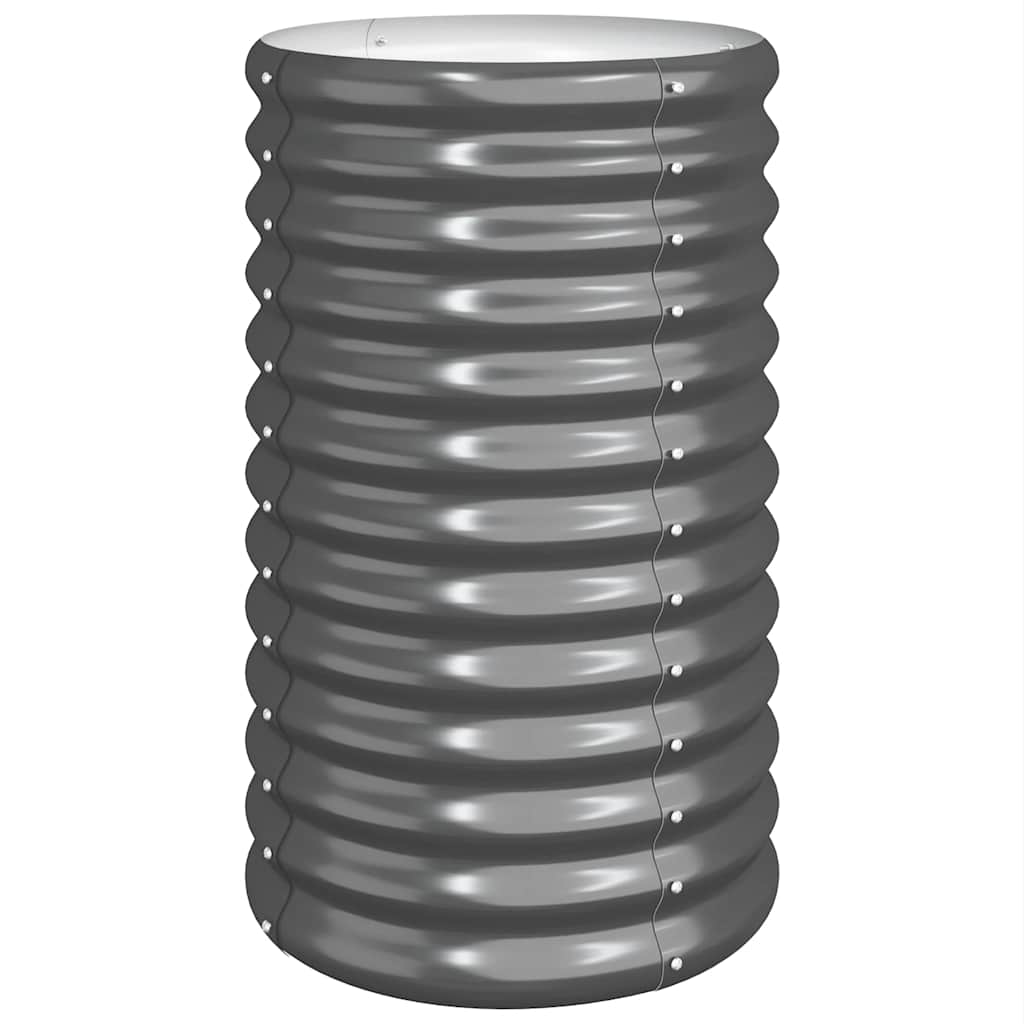 Vaso Giardino Acciaio Zincato 40x40x68 cm Antracite | homemem39