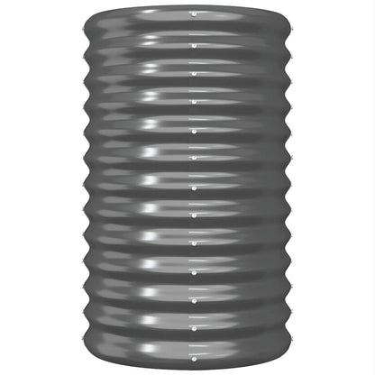 Vaso Giardino Acciaio Zincato 40x40x68 cm Antracite | homemem39