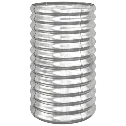 Vaso Giardino Acciaio Zincato 40x40x68 cm Argento