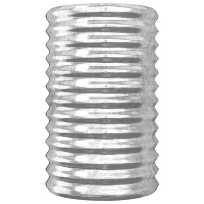 Vaso Giardino Acciaio Zincato 40x40x68 cm Argento