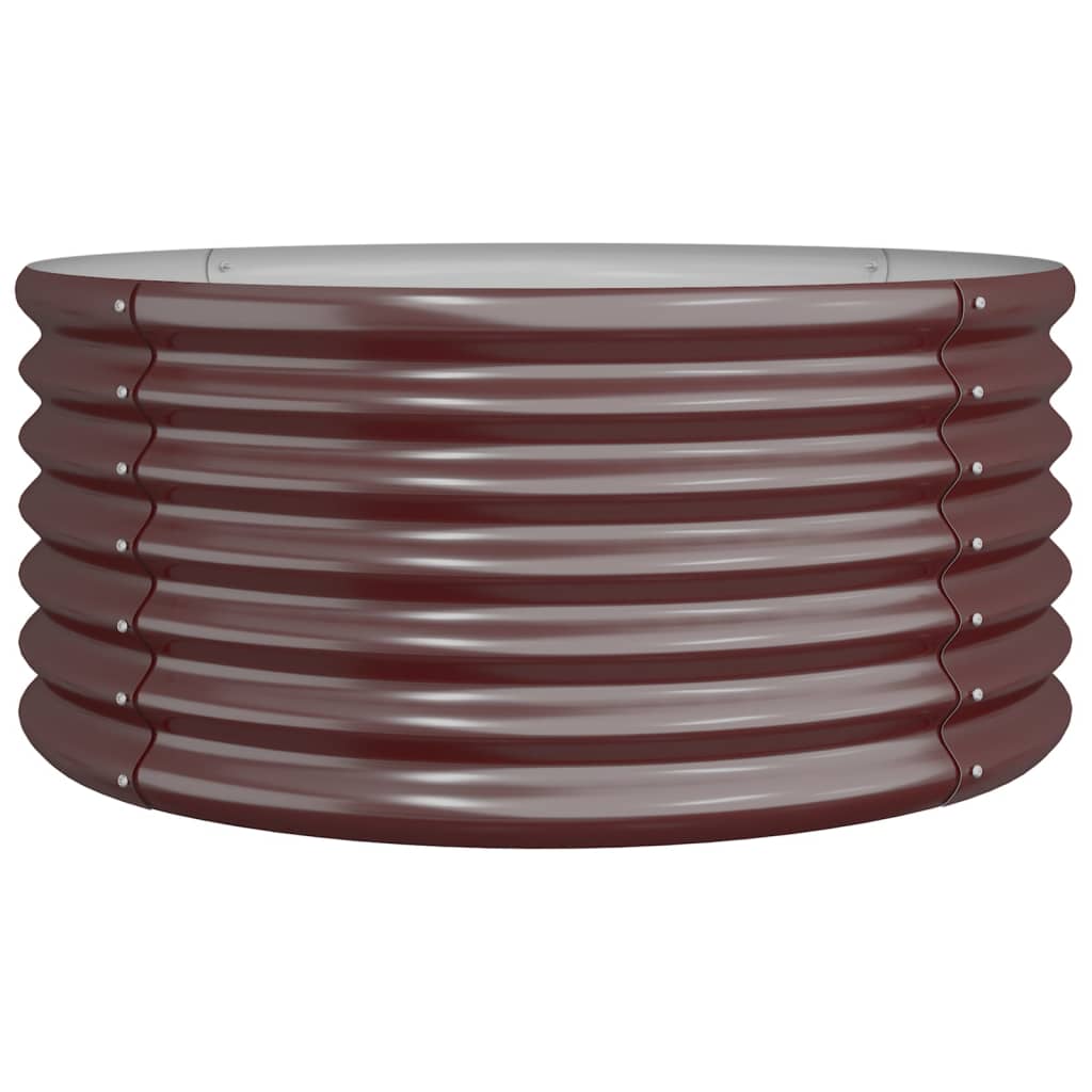 Vaso Giardino Acciaio Zincato 80x80x36 cm Marrone | homemem39