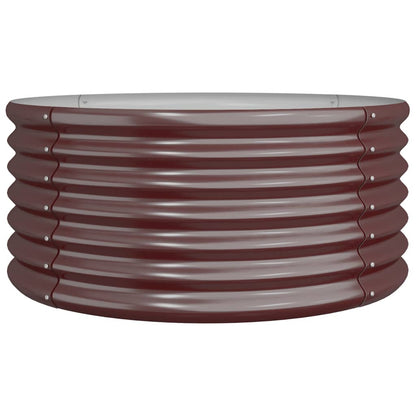 Vaso Giardino Acciaio Zincato 80x80x36 cm Marrone | homemem39