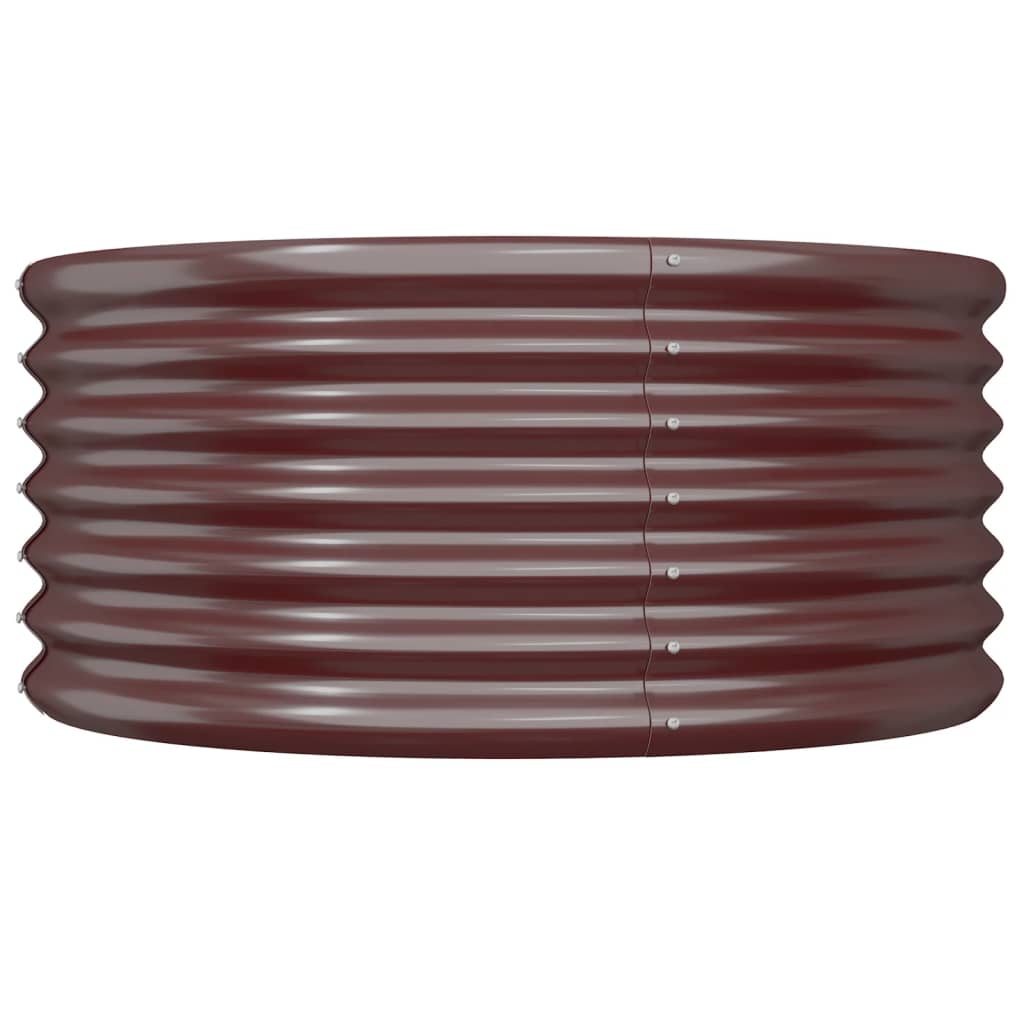 Vaso Giardino Acciaio Zincato 80x80x36 cm Marrone | homemem39