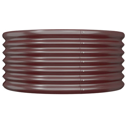 Vaso Giardino Acciaio Zincato 80x80x36 cm Marrone | homemem39