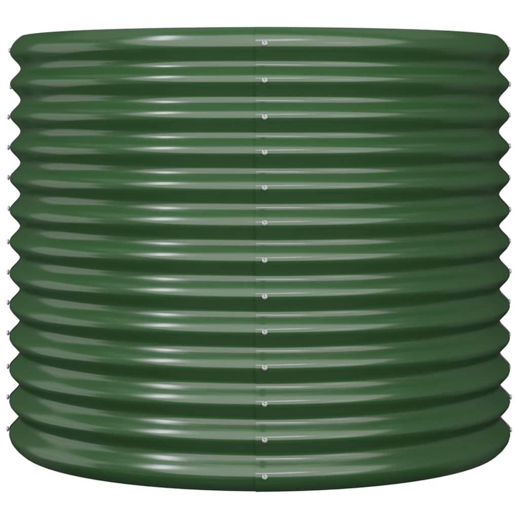 Vaso da Giardino Acciaio Zincato 80x80x68 cm Verde - homemem39
