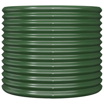 Vaso da Giardino Acciaio Zincato 80x80x68 cm Verde - homemem39