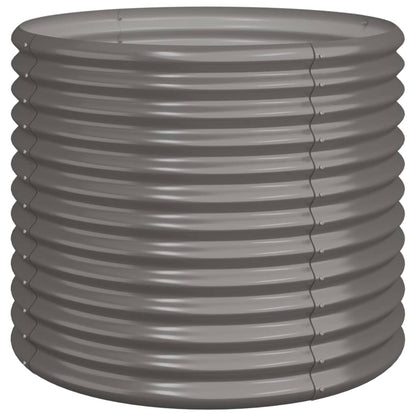 Vaso da Giardino Acciaio Zincato 80x80x68cm Grigio | homemem39
