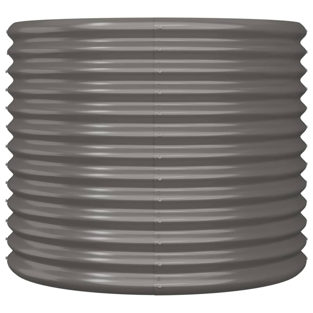 Vaso da Giardino Acciaio Zincato 80x80x68cm Grigio | homemem39