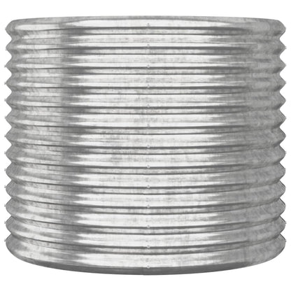 Vaso Giardino Acciaio Zincato 80x80x68 cm Argento