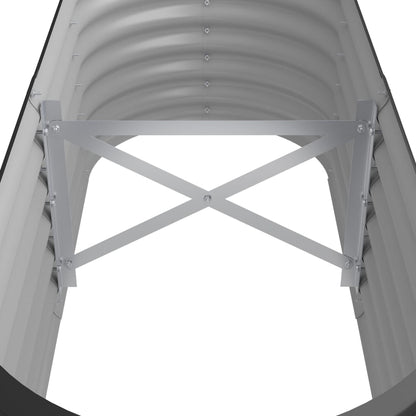 Letto da Giardino in Acciaio Zincato 114x40x36 cm Antracite - homemem39