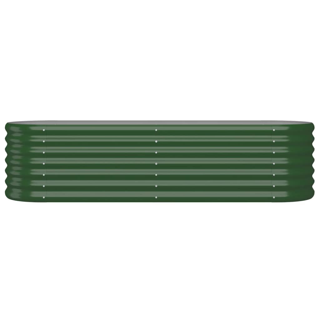 Letto Giardino Acciaio Zincato 152x40x36 cm Verde - homemem39