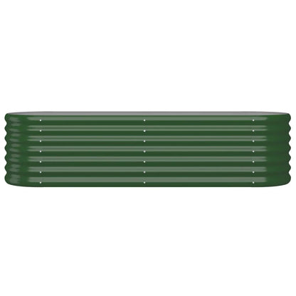 Letto Giardino Acciaio Zincato 152x40x36 cm Verde - homemem39