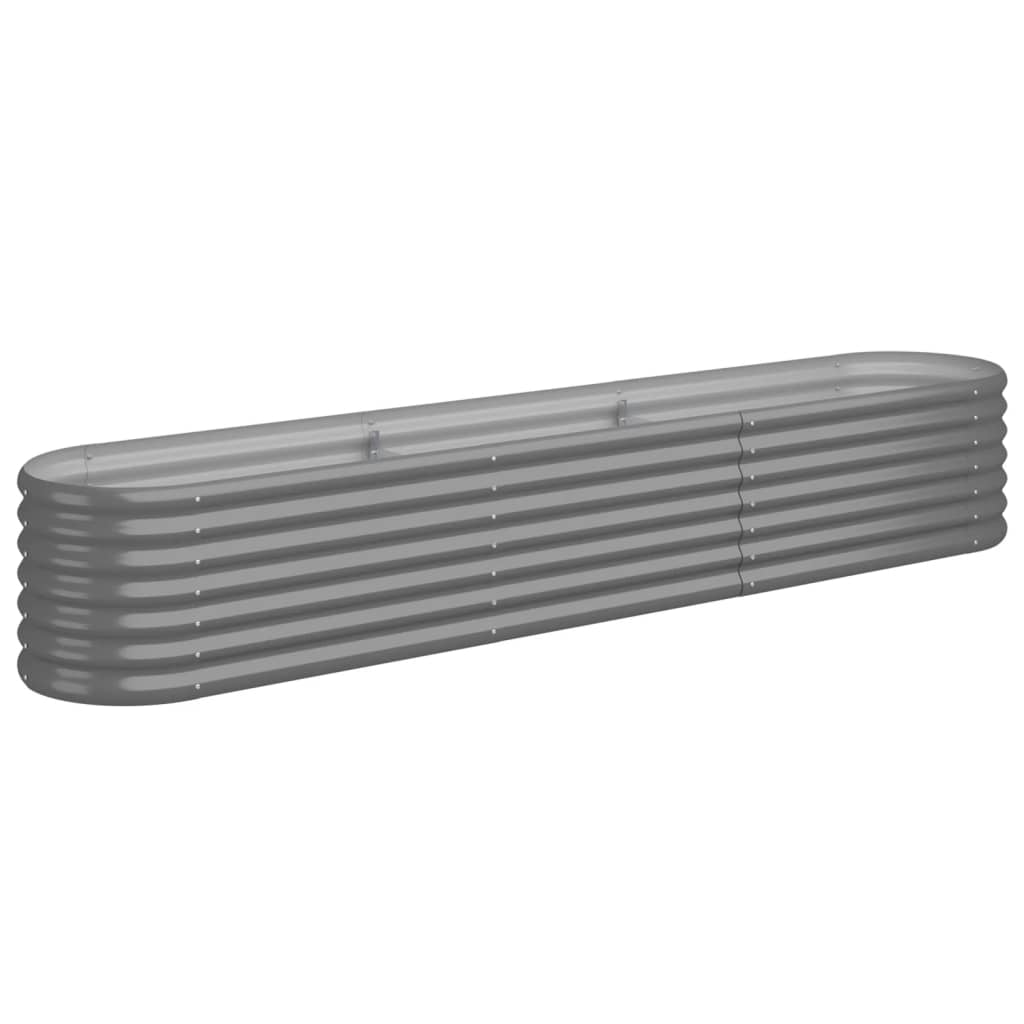 Letto Giardino Acciaio Zincato 224x40x36 cm Grigio - homemem39