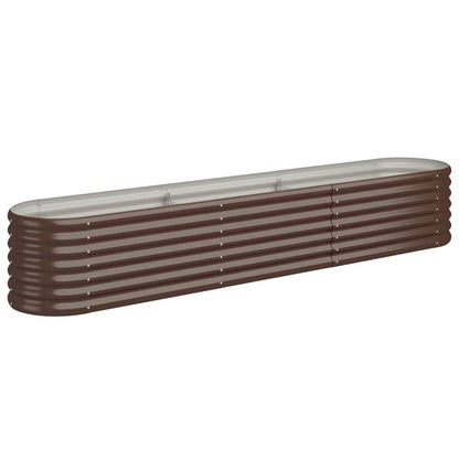 Letto Giardino Acciaio Zincato 224x40x36cm Marrone - homemem39