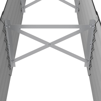 Letto da Giardino in Acciaio a Polvere 224x40x36 cm Antracite - homemem39