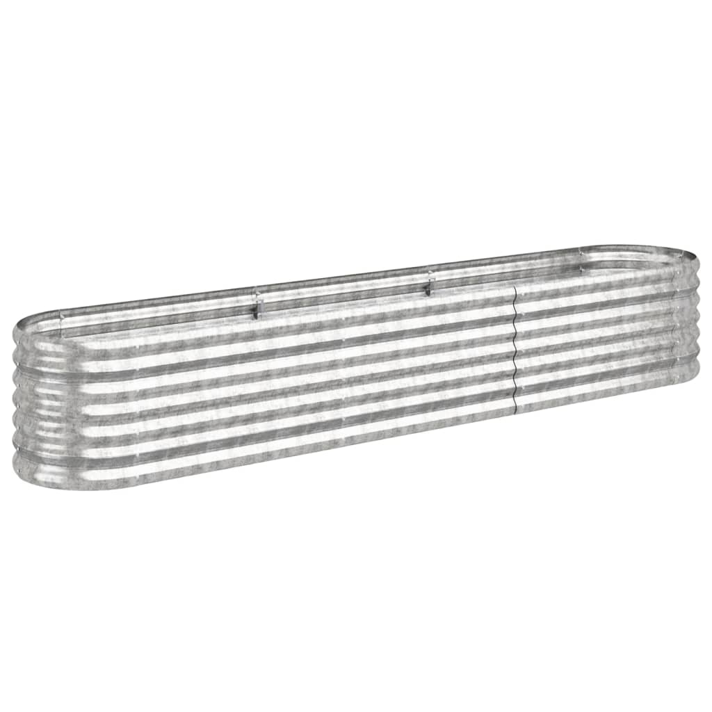 Letto Giardino Acciaio Verniciato a Polvere 224x40x36cm Argento - homemem39