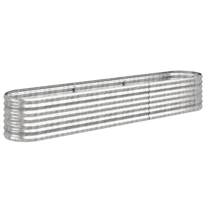 Letto Giardino Acciaio Verniciato a Polvere 224x40x36cm Argento - homemem39