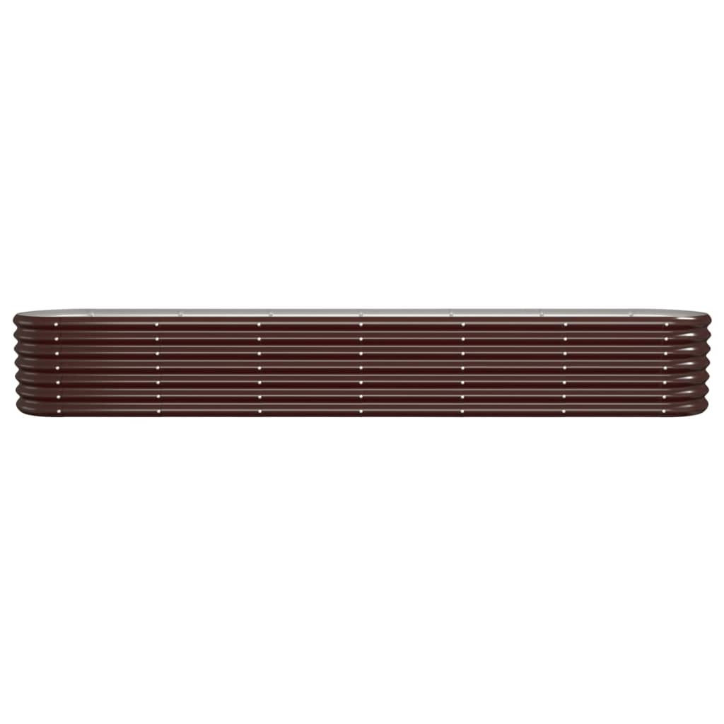 Letto Giardino Acciaio Zincato 260x40x36cm Marrone | homemem39