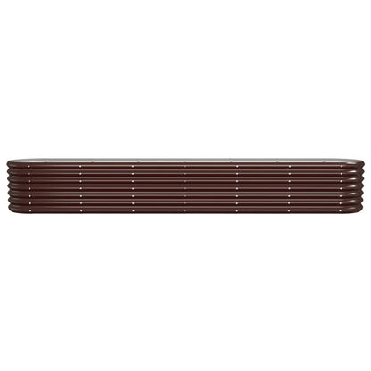 Letto Giardino Acciaio Zincato 260x40x36cm Marrone | homemem39