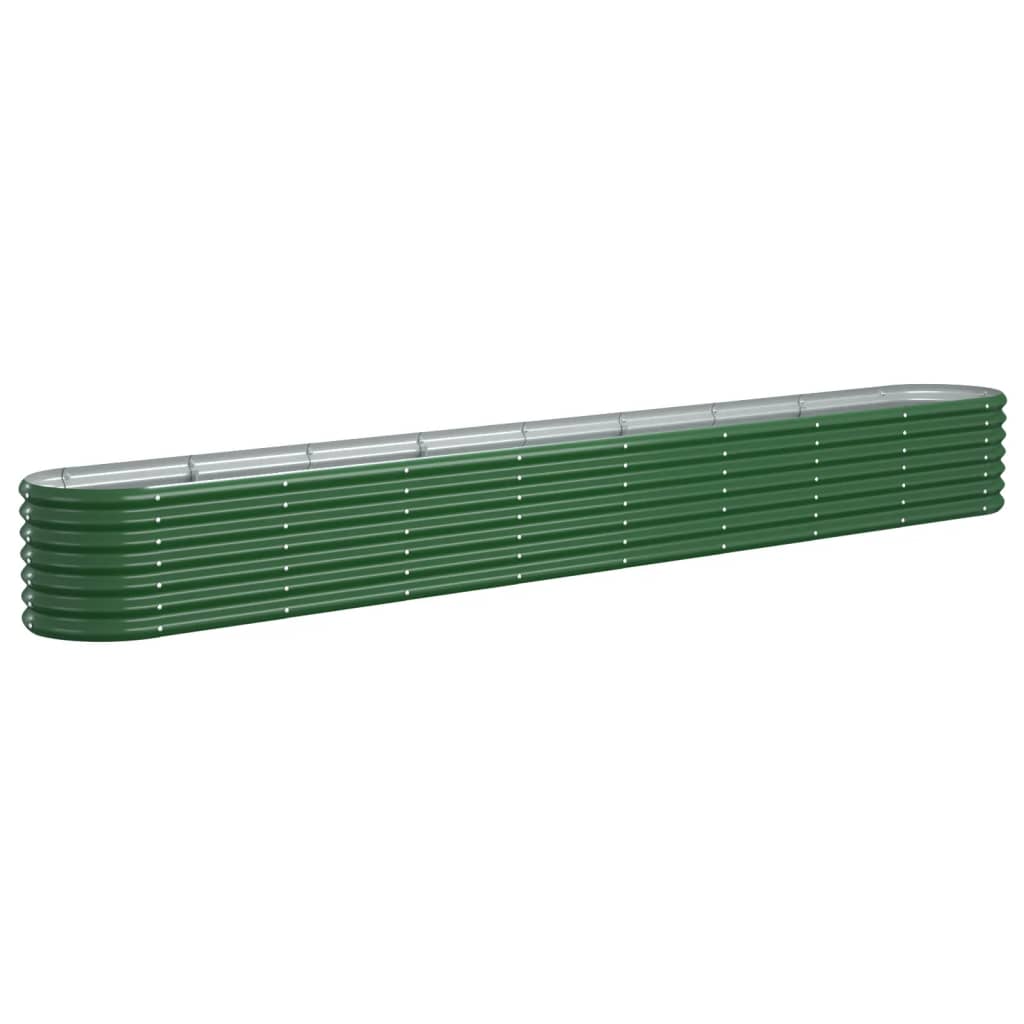 Letto Giardino Acciaio Zincato 332x40x36 cm Verde - homemem39