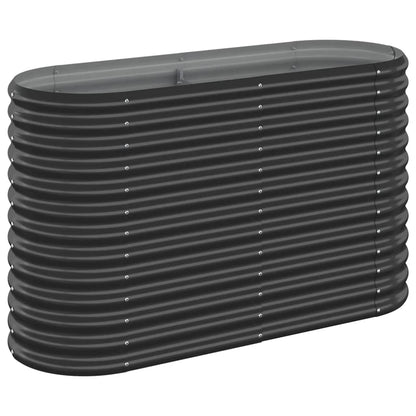 Letto da Giardino in Acciaio Zincato 114x40x68 cm Antracite - homemem39