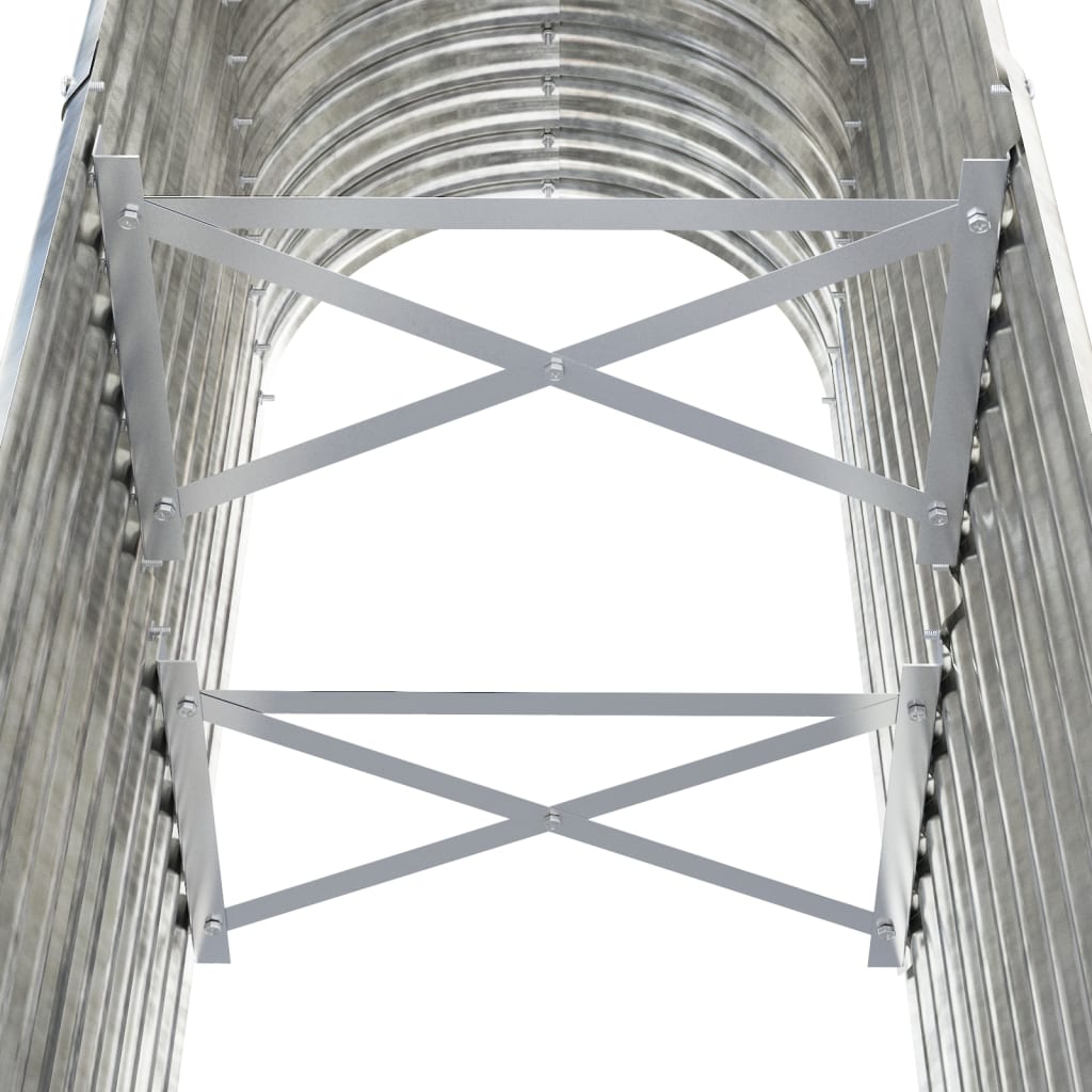 Letto Giardino Acciaio Zincato 114x40x68cm Argento