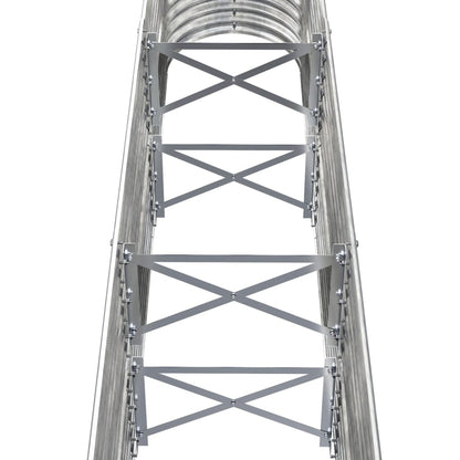 Letto Giardino Acciaio Zincato 152x40x68cm Argento