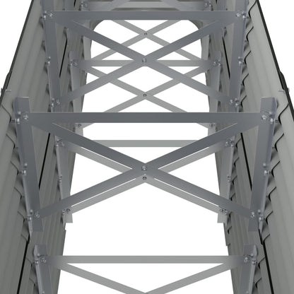 Letto da Giardino in Acciaio Zincato 224x40x68 cm Antracite - homemem39