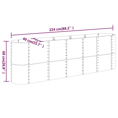 Letto Giardino Acciaio Zincato 224x40x68cm Argento | homemem39