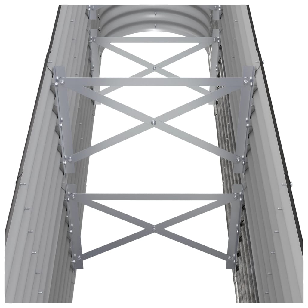 Letto da Giardino in Acciaio Zincato 260x40x68 cm Antracite - homemem39