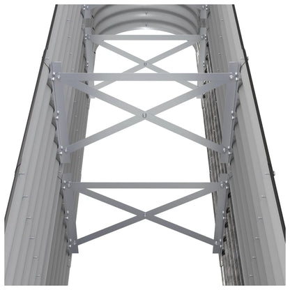 Letto da Giardino in Acciaio Zincato 260x40x68 cm Antracite - homemem39