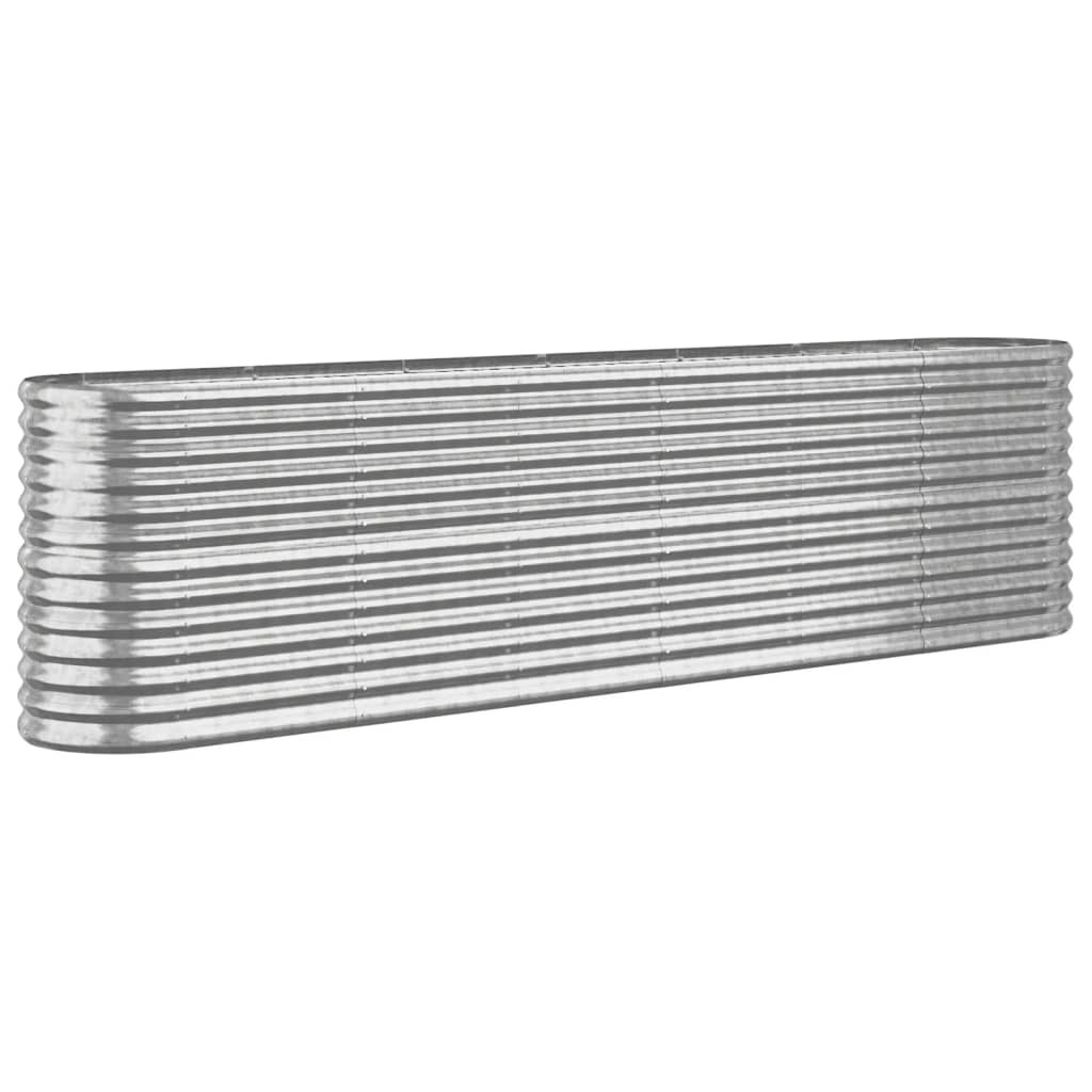 Letto Giardino Acciaio Zincato 260x40x68cm Argento - homemem39