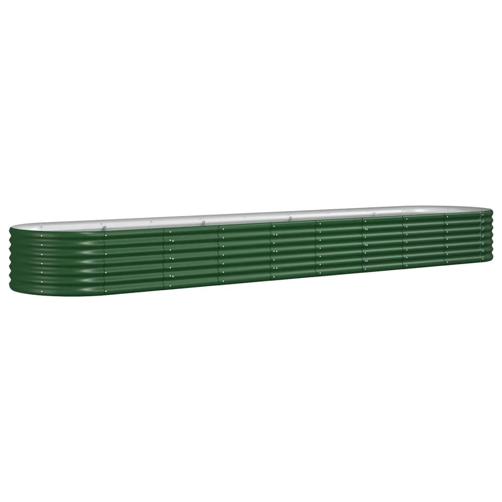 Letto Giardino Acciaio Zincato 368x80x36 cm Verde - homemem39