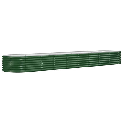 Letto Giardino Acciaio Zincato 368x80x36 cm Verde - homemem39