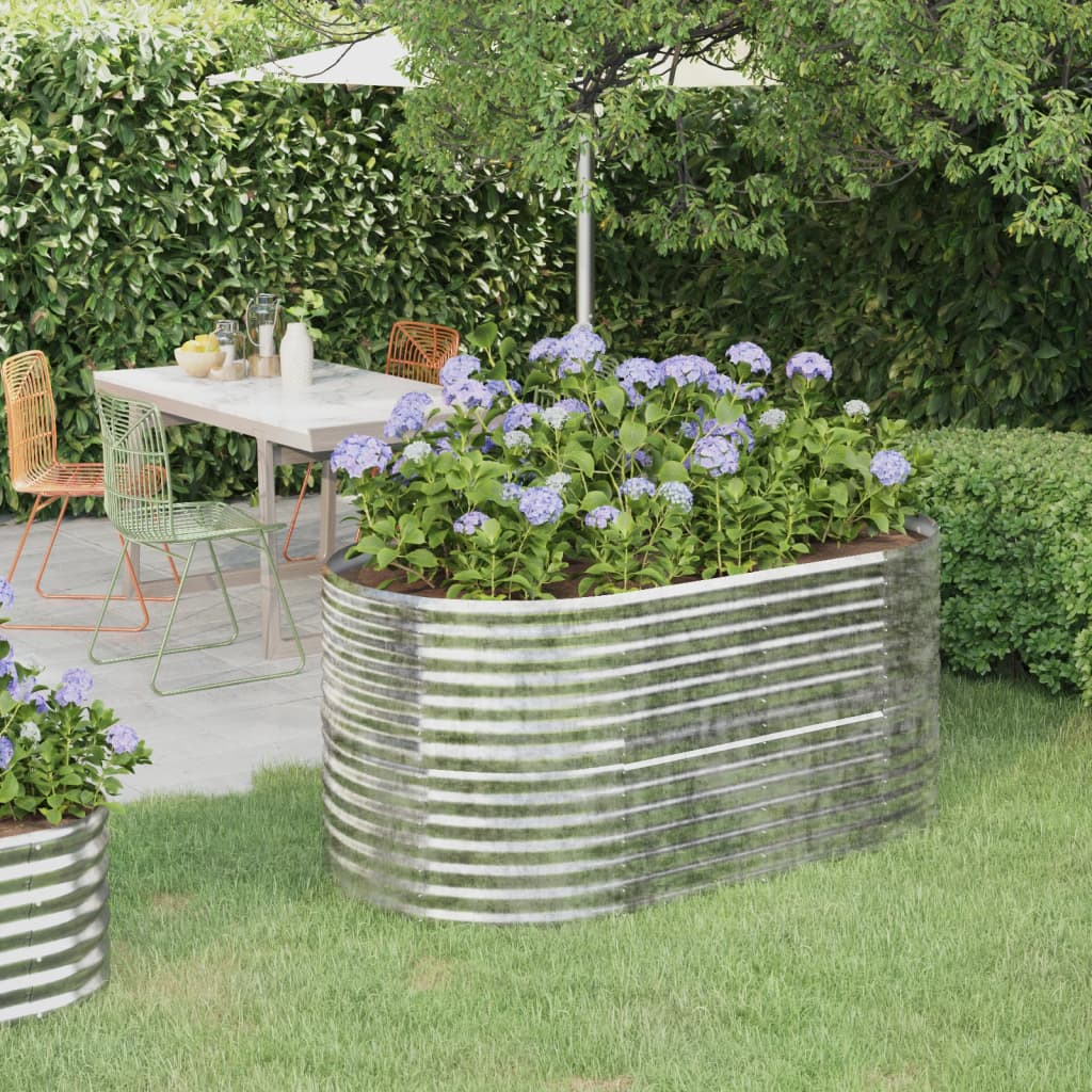 Letto Giardino Acciaio Zincato 152x80x68cm Argento