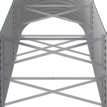 Letto Giardino Acciaio Zincato 224x80x68 cm Verde - homemem39