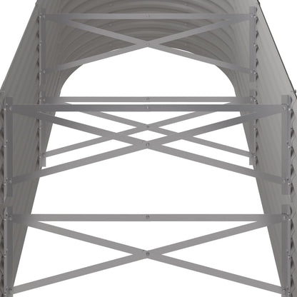 Letto Giardino Acciaio Verniciato a Polvere 224x80x68 cm Grigio - homemem39