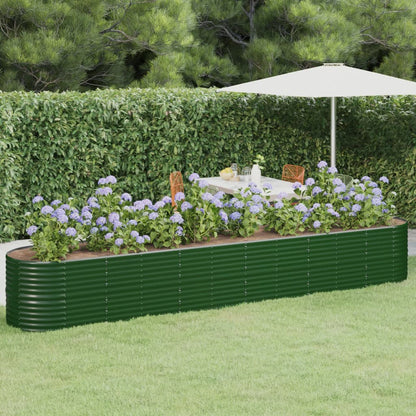 Letto Giardino Acciaio Verniciato a Polvere 440x80x68 cm Verde