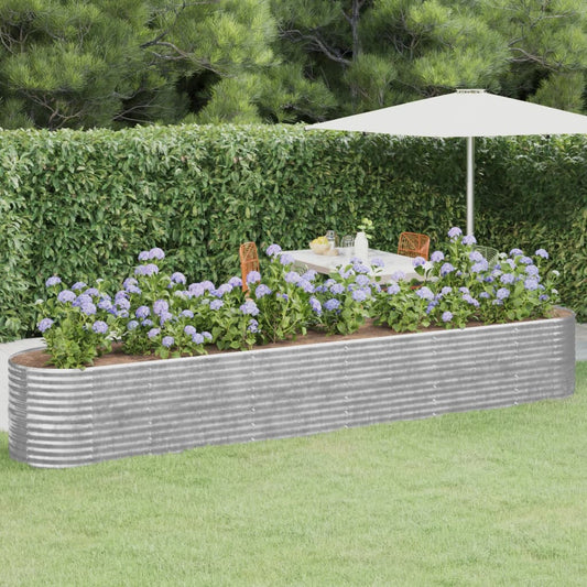 Letto Giardino Acciaio Zincato 440x80x68cm Argento