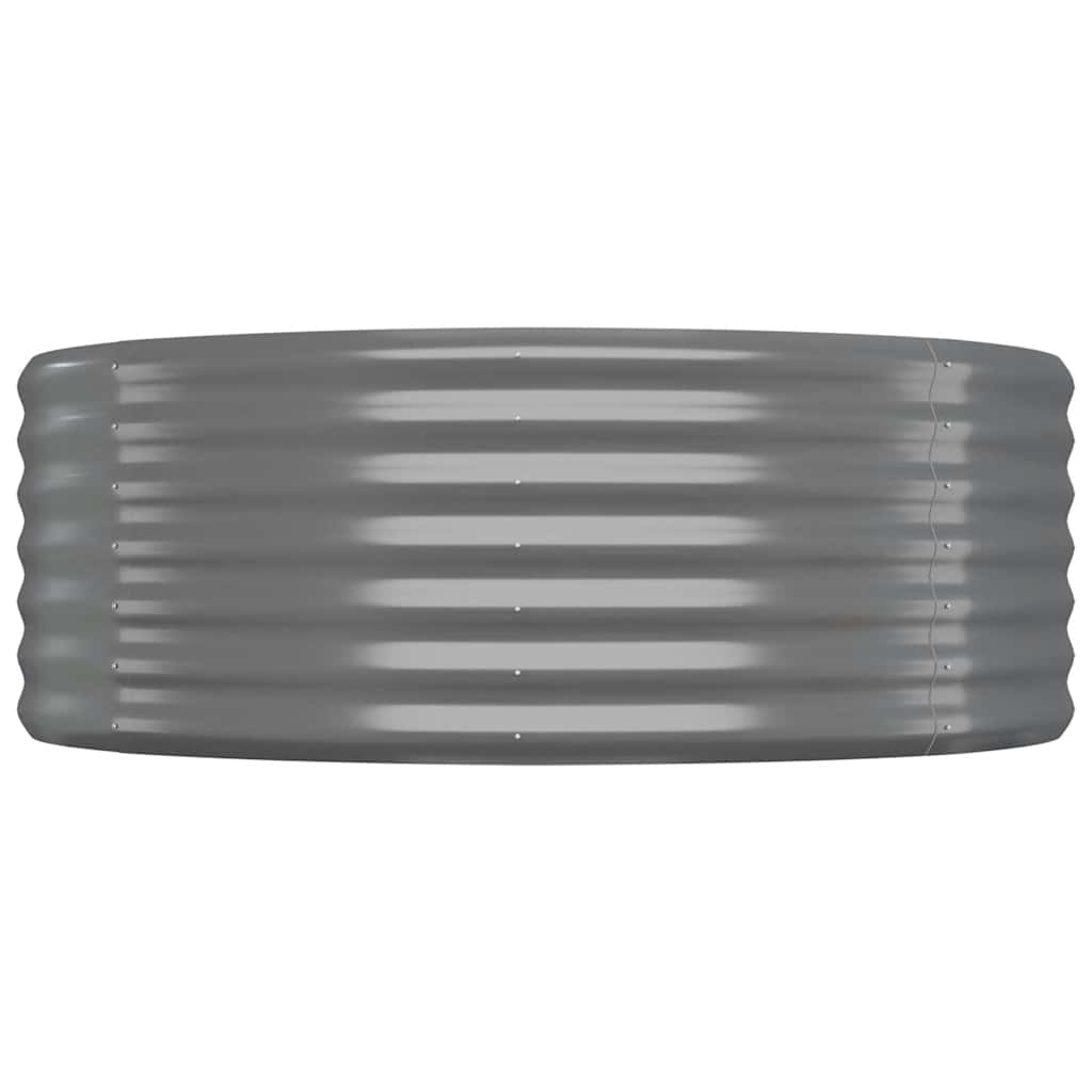 Letto Giardino Acciaio Verniciato a Polvere 100x100x36cm Grigio - homemem39