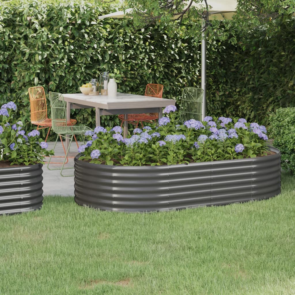 Letto Giardino Acciaio Zincato 175x100x36cm Grigio | homemem39