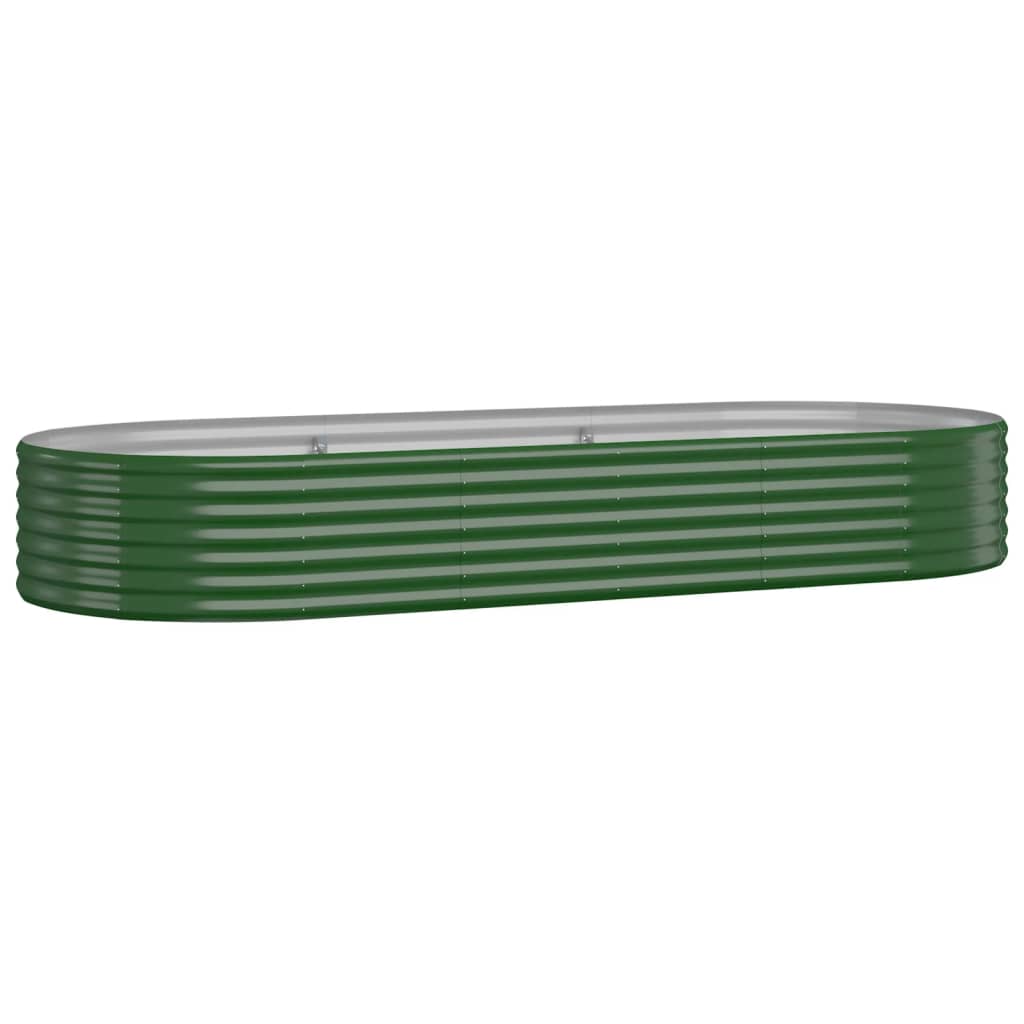 Letto Giardino Acciaio Zincato 249x100x36 cm Verde - homemem39