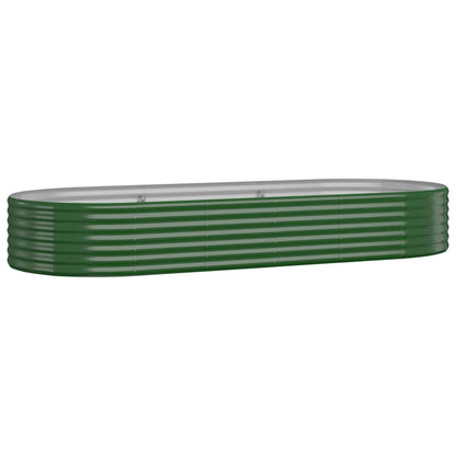 Letto Giardino Acciaio Zincato 249x100x36 cm Verde - homemem39