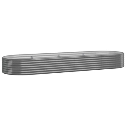 Letto Giardino Acciaio Zincato 322x100x36cm Grigio | homemem39