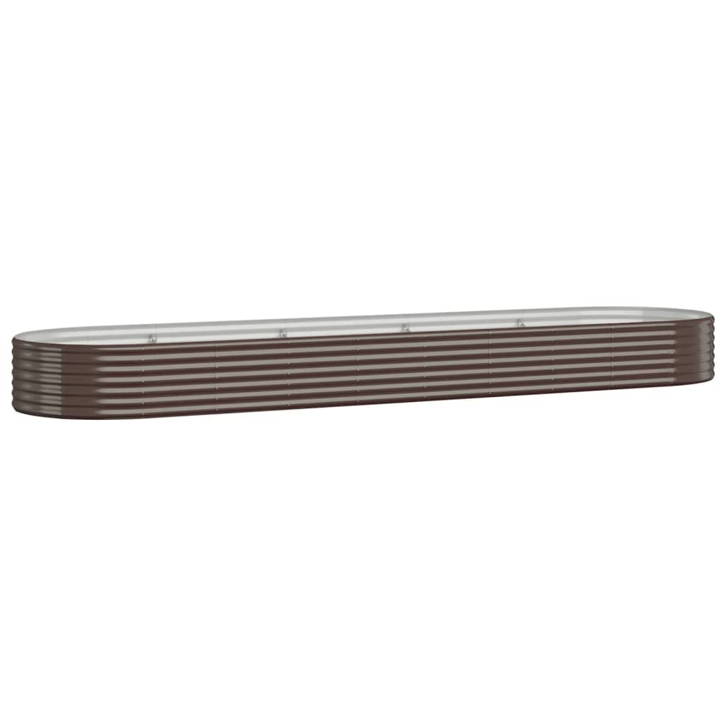 Letto Giardino Acciaio Zincato 396x100x36 cm Marrone | homemem39