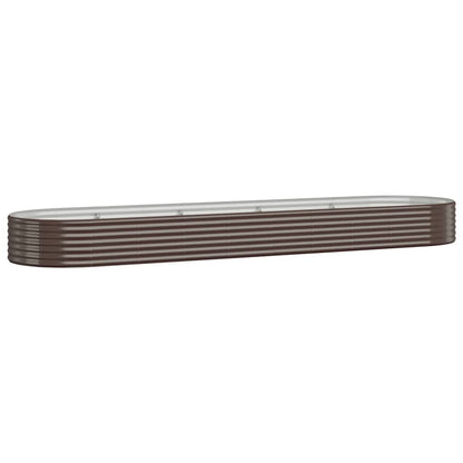 Letto Giardino Acciaio Zincato 396x100x36 cm Marrone | homemem39