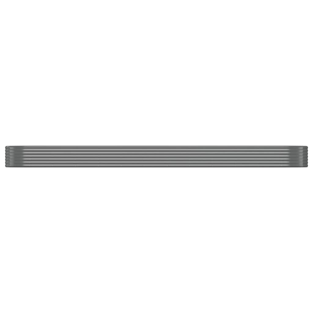 Letto Giardino Acciaio Verniciato a Polvere 507x100x36cm Grigio - homemem39